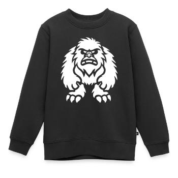 Yeti - Kinder Premium Organic Sweatshirt - Schwarz - Vorne - AI Model Kid Female (0cm)
