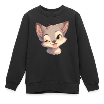 Coyotes Coyote - Sweat Premium enfant bio - noir - Devant - AI Model Kid Female (0cm)