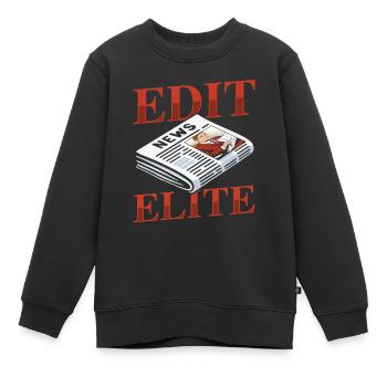 Editor Team - Kinder Premium Organic Sweatshirt - Schwarz - Vorne - AI Model Kid Female (0cm)