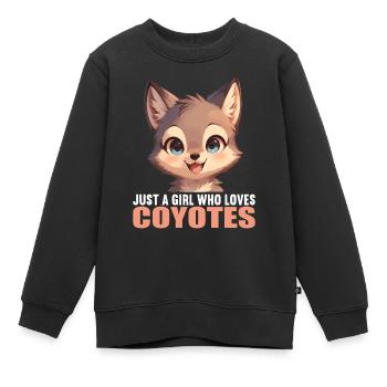 Coyotes Coyote - Sweat Premium enfant bio - noir - Devant - AI Model Kid Female (0cm)