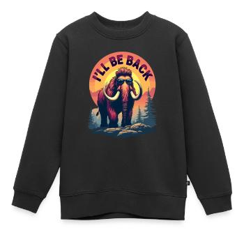 Funny Mammut Steinzeit für einen Mammutliebhaber - Kinder Premium Organic Sweatshirt - Schwarz - Vorne - AI Model Kid Female (0cm)