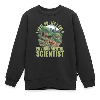 Scientifique de l’environnement - Sweat Premium enfant bio - noir - Devant - AI Model Kid Female (0cm)