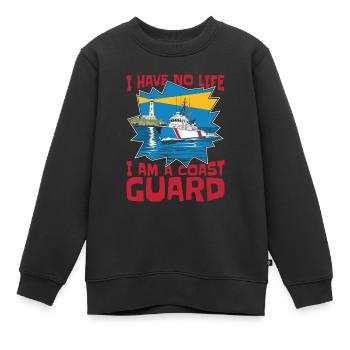 Garde-côte - Sweat Premium enfant bio - noir - Devant - AI Model Kid Female (0cm)