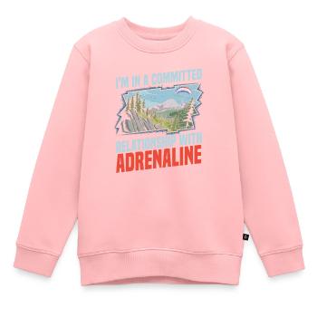 Saut de base - Sweat Premium enfant bio - rose - Devant - AI Model Kid Female (0cm)