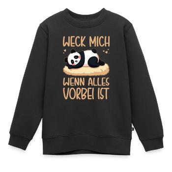 Weck Mich Wenn Alles Vorbei Ist / Langschläfer - Kinder Premium Organic Sweatshirt - Schwarz - Vorne - AI Model Kid Female (0cm)