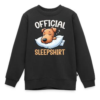 Offizieller Schlafhaus Airedale Terrier - Kinder Premium Organic Sweatshirt - Schwarz - Vorne - AI Model Kid Female (0cm)