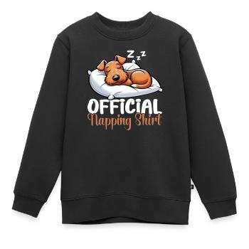 Offizieller Schlafhaus Airedale Terrier - Kinder Premium Organic Sweatshirt - Schwarz - Vorne - AI Model Kid Female (0cm)