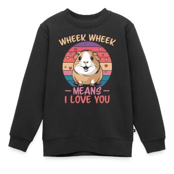 Meerschweinchen Spruch Meerschweinchen Geschenk - Kinder Premium Organic Sweatshirt - Schwarz - Vorne - AI Model Kid Female (0cm)