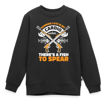 Chasse sous-marine Pêche - Sweat Premium enfant bio - noir - Devant - AI Model Kid Female (0cm)