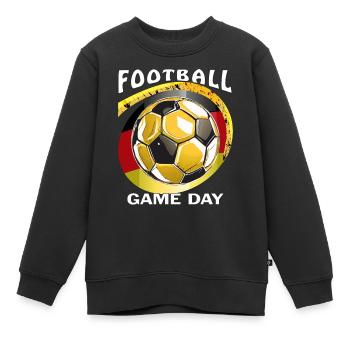 JOUR DE MATCH DE FOOTBALL - Sweat Premium enfant bio - noir - Devant - AI Model Kid Female (0cm)