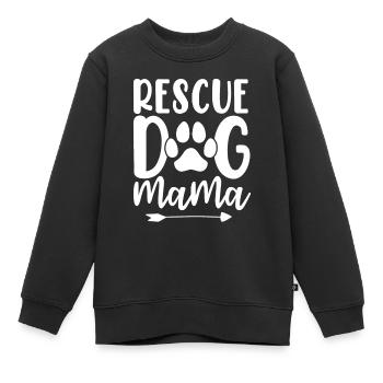 Rettungshund Mama Paw Adopt Shelter Fur Mama Tier - Kinder Premium Organic Sweatshirt - Schwarz - Vorne - AI Model Kid Female (0cm)