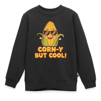 DU MAÏS MAIS FRAIS - Sweat Premium enfant bio - noir - Devant - AI Model Kid Female (0cm)
