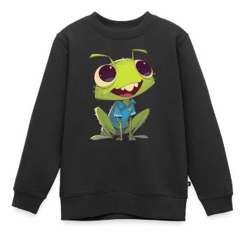 Grillen Grille - Kinder Premium Organic Sweatshirt - Schwarz - Vorne - AI Model Kid Female (0cm)