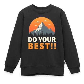ZITAT IM TREND - Kinder Premium Organic Sweatshirt - Schwarz - Vorne - AI Model Kid Female (0cm)