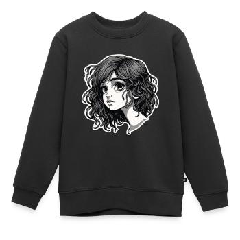 FILLE SPAGHETTI - Sweat Premium enfant bio - noir - Devant - AI Model Kid Female (0cm)