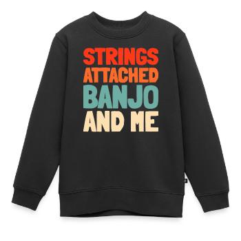 Banjo - Sweat Premium enfant bio - noir - Devant - AI Model Kid Female (0cm)