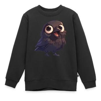Corbeaux Corbeaux - Sweat Premium enfant bio - noir - Devant - AI Model Kid Female (0cm)