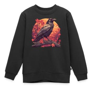 Corbeaux Corbeaux - Sweat Premium enfant bio - noir - Devant - AI Model Kid Female (0cm)
