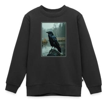 Corbeaux Corbeaux - Sweat Premium enfant bio - noir - Devant - AI Model Kid Female (0cm)