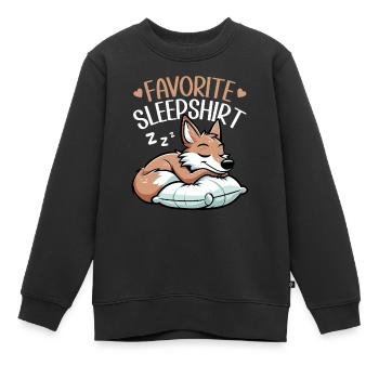 Offizieller Schlafhaus Kojote -Liebhaber Lustig - Kinder Premium Organic Sweatshirt - Schwarz - Vorne - AI Model Kid Female (0cm)