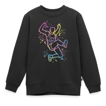 Sauts en longueur Saut en longueur Enfants Saut en longueur - Sweat Premium enfant bio - noir - Devant - AI Model Kid Female (0cm)