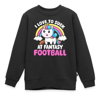 J’adore sucer au repêchage de Fantasy Football Commish - Sweat Premium enfant bio - noir - Devant - AI Model Kid Female (0cm)