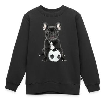 Bouledogue français - Sweat Premium enfant bio - noir - Devant - AI Model Kid Female (0cm)