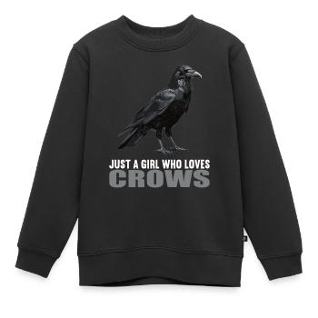 Corbeaux Corbeaux - Sweat Premium enfant bio - noir - Devant - AI Model Kid Female (0cm)