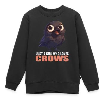 Corbeaux Corbeaux - Sweat Premium enfant bio - noir - Devant - AI Model Kid Female (0cm)