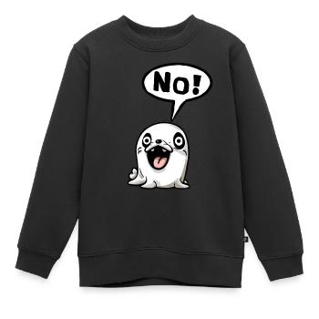 Non Nope pas aujourd’hui Funshirt Idée Cadeau Drôle - Sweat Premium enfant bio - noir - Devant - AI Model Kid Female (0cm)