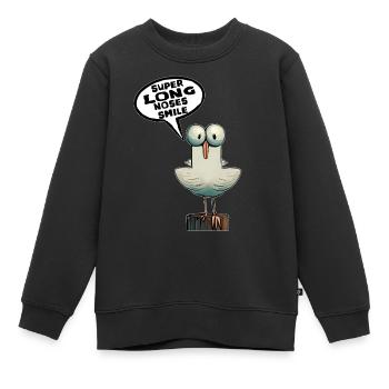 Möwe Spruch Moin Norden Lustiges Funshirt Geschenk - Kinder Premium Organic Sweatshirt - Schwarz - Vorne - AI Model Kid Female (0cm)