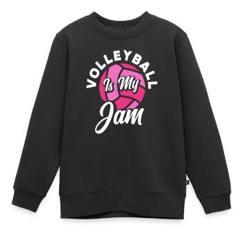 Le volley-ball, c’est mon truc, l’enthousiasme pour le volley-ball - Sweat Premium enfant bio - noir - Devant - AI Model Kid Female (0cm)
