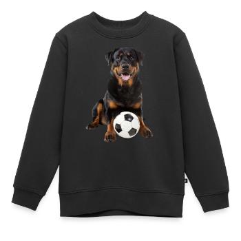 Rottweiler - Sweat Premium enfant bio - noir - Devant - AI Model Kid Female (0cm)