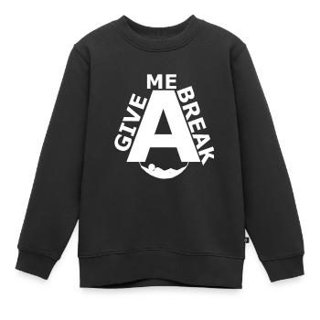 Pause - Kinder Premium Organic Sweatshirt - Schwarz - Vorne - AI Model Kid Female (0cm)