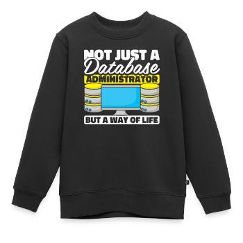 Datenbank Administrator - Kinder Premium Organic Sweatshirt - Schwarz - Vorne - AI Model Kid Female (0cm)