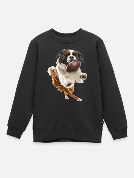 Bernhardiner - Premium børne sweatshirt økologisk - sort