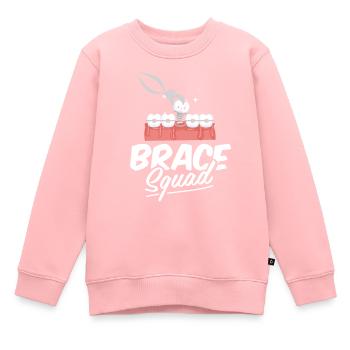 Cadre orthodontiste - Sweat Premium enfant bio - rose - Devant - AI Model Kid Female (0cm)
