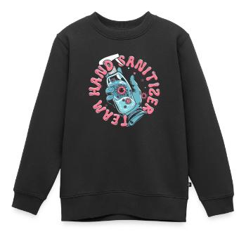 Keimphobie Mysophobie Team Hand Sanitizer - Kinder Premium Organic Sweatshirt - Schwarz - Vorne - AI Model Kid Female (0cm)