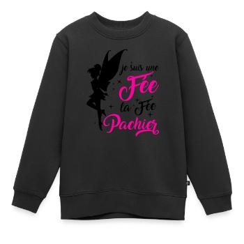 Je Suis Une Fée La Fée Pachier - Sweat Premium enfant bio - noir - Devant - AI Model Kid Female (0cm)
