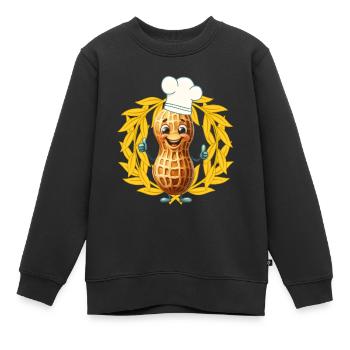 Peanut Cook Cuisiniers Cuisinier Pouces levés Cuisine - Sweat Premium enfant bio - noir - Devant - AI Model Kid Female (0cm)