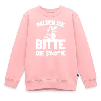 Bernhardiner Halten Sie Bitte Die Fresse - Kinder Premium Organic Sweatshirt - Rosa - Vorne - AI Model Kid Female (0cm)