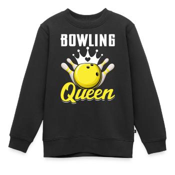 Bowling Queen Bowling Team - Kinder Premium Organic Sweatshirt - Schwarz - Vorne - AI Model Kid Female (0cm)