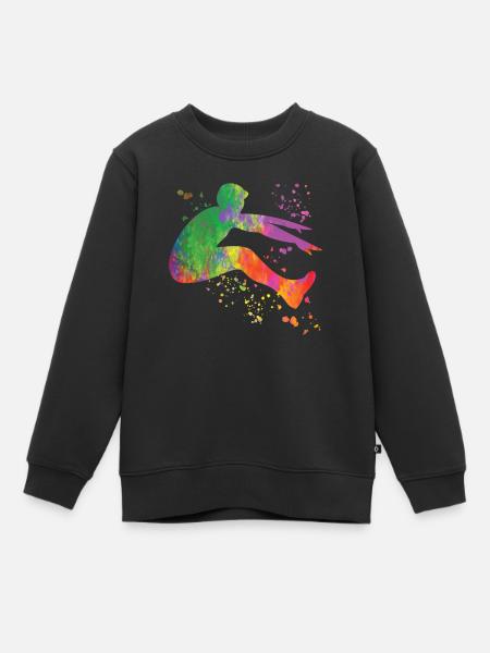 Weitspringer Weitspringen Kinder Weitsprung - Kinder Premium Organic Sweatshirt - Schwarz