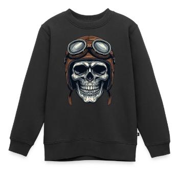 CASQUE - Sweat Premium enfant bio - noir - Devant - AI Model Kid Female (0cm)