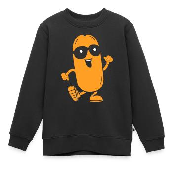 Erdnuss - Kinder Premium Organic Sweatshirt - Schwarz - Vorne - AI Model Kid Female (0cm)