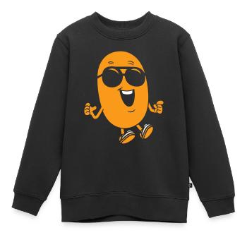 Erdnuss - Kinder Premium Organic Sweatshirt - Schwarz - Vorne - AI Model Kid Female (0cm)