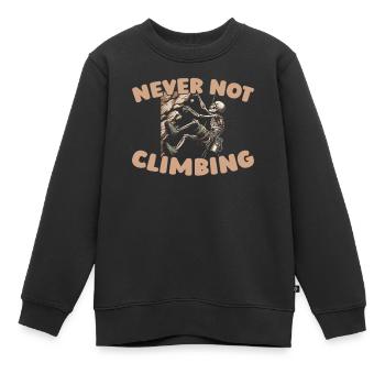 Klettern Kletterer - Kinder Premium Organic Sweatshirt - Schwarz - Vorne - AI Model Kid Female (0cm)