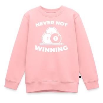 Billard - Kinder Premium Organic Sweatshirt - Rosa - Vorne - AI Model Kid Female (0cm)