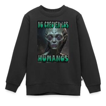 Je ne crois pas aux humains - Sweat Premium enfant bio - noir - Devant - AI Model Kid Female (0cm)