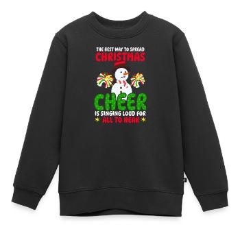 Weihnachten Cheerleader Weihnachtsstimmung Laut Hören - Kinder Premium Organic Sweatshirt - Schwarz - Vorne - AI Model Kid Female (0cm)